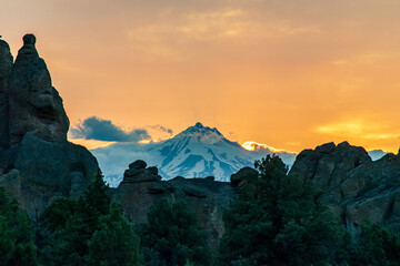 sunset over the mountains