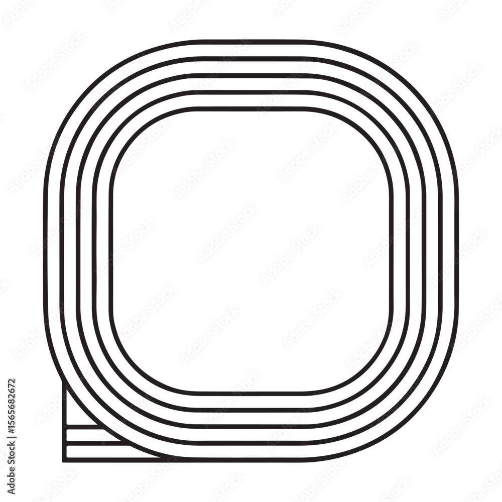 Poster minimalist track and field oval illustration athletic field design with rounded rectangle shape and 