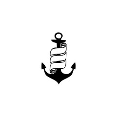 black vector anchor logo