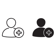 Add User Icon Set A Simple and Clean Design for User Interface and Graphic Design Projects