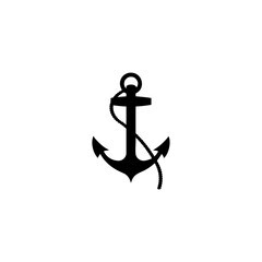 black vector anchor logo