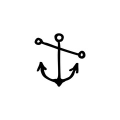 black vector anchor logo