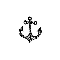 black vector anchor logo © Manjadda