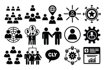 gender equality, community teamwork, diversity and collaboration Icon set, inclusion, partnership, human connection, justice, and unity for social issues, human rights, equality, gender roles, 