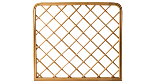 A detailed wooden lattice panel showcasing intricate design, ideal for home decor or architectural elements
