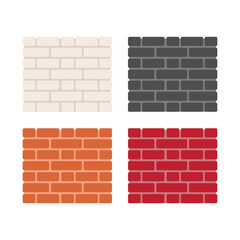 Obraz premium Wall Bricks Icon Set Vector Design.
