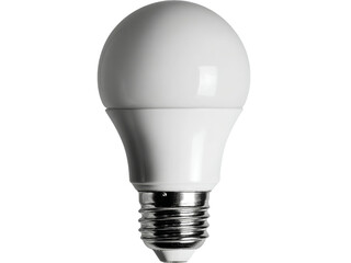 Obraz premium Bright white led light bulb energy efficient lighting, Isolated On Transparent Background, Png