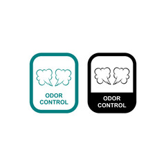 Odor control icon with stylized smoke/vapor, perfect for products that neutralize or manage smells. Clean vector design.