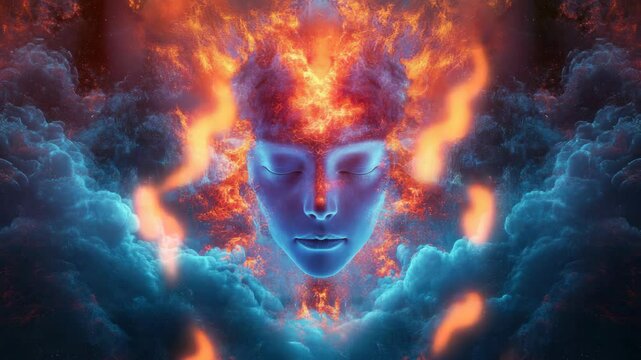 A mind is depicted with a cosmic background, symbolizing the vastness of human intelligence and the potential for exploration beyond Earth.