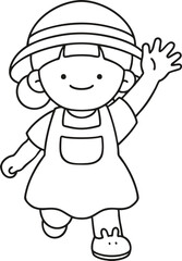 little girl in a hat