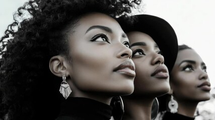 African American, makeup, fashion, portrait, close up - Powered by Adobe