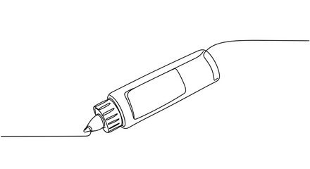 Marker pen drawn in simple line art style