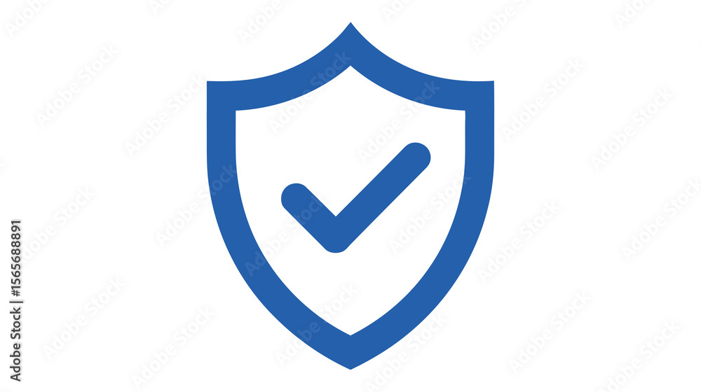 Aufkleber protection symbol displaying a shield with a check mark evokes trust and assurance for security and 