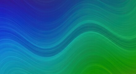 Serpentine gradient flowing from tranquil blue to vibrant green digital illustration