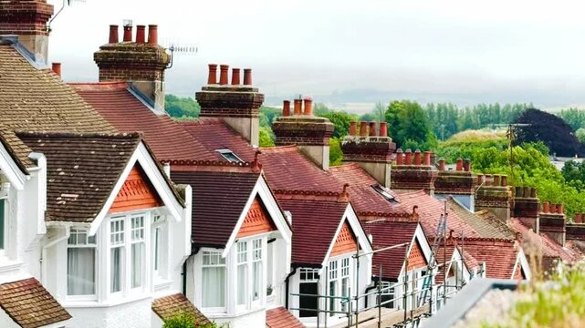 Lewes, East Sussex - July 4th 2025: View Overlooking St Swithun's Terrace