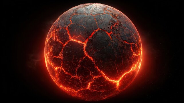 Fractured planet sphere