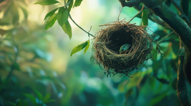 A vibrant stylized image of colorful umbrellas floating in the sky