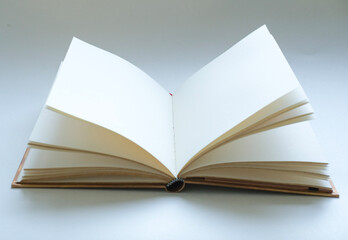 open book with blank pages