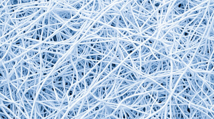 Close up view of interwoven microscopic fibers. Abstract texture or material concept for backgrounds and scientific research.