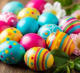 colorful easter eggs