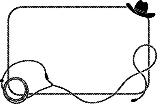 Western Rope Template Western Rope Border Vector