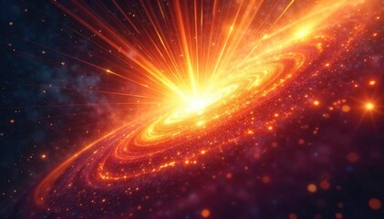 Exploding Star Vibrant High-Resolution Image of Cosmic Energy, Perfect for Science, Energy, and Space Themes
