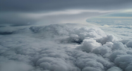 Fototapeta premium Aerial view of cumulus clouds