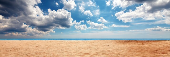 Beach and hot sunrise, Summer beach concept banner