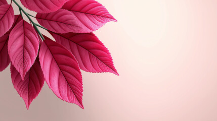 Pink leaves creating a beautiful design over a soft pink background