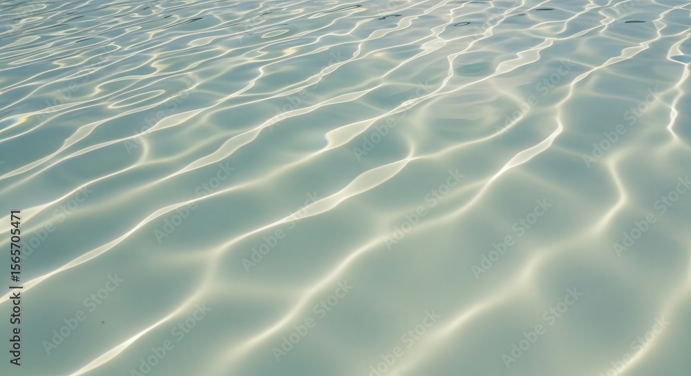 Poster abstract water surface background texture with light reflections in a swimming pool view