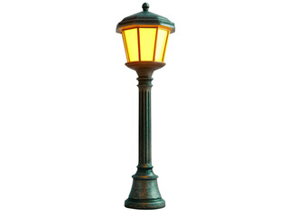 Fototapeta premium old street lamp on white background