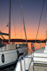 sunset on the sea, Poros, Greece