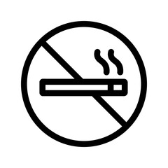 No-Smoking Icon Warning for Public Spaces and Hotels