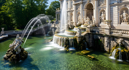 fountain in the park of versailles