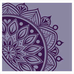Colorful mandala design with floral elements and intricate patterns