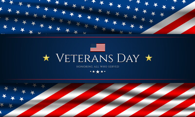 Happy Veterans Day United States of America background vector illustration