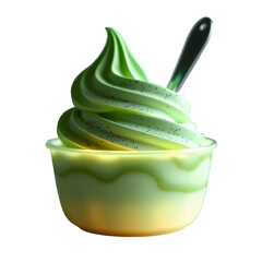 Refreshing Matcha frozen yogurt swirl a delightful treat perfect for summer