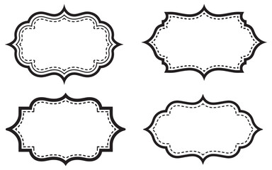 Elegant Decorative Frames Collection Ornate Label Designs for Invitations and Special Occasions Vintage Inspired Frames for Branding and Creative Projects