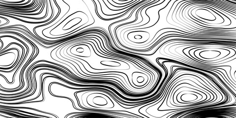 Obraz premium Abstract design of topographic contour lines on a clean white background, Designed in vector style, perfect for use in geographic.