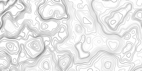 Abstract design of topographic contour lines on a clean white background, Designed in vector style, perfect for use in geographic.