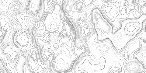 Abstract design of topographic contour lines on a clean white background, Designed in vector style, perfect for use in geographic.