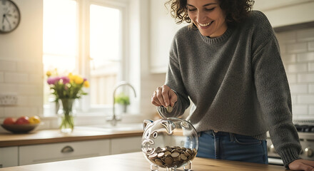 An image illustrating the concept of finance, savings, or investment. It visually represents financial growth and security, whether through the simple act of saving, the complexity of market trends, o