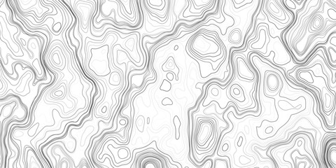 Abstract design of topographic contour lines on a clean white background, Designed in vector style, perfect for use in geographic.