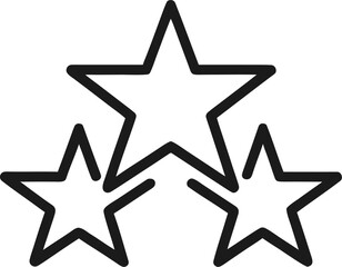 Obraz premium An outline icon star rating system with white background.