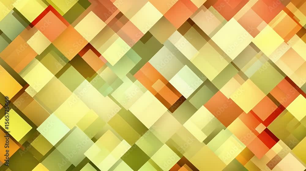 Poster abstract geometric background with a pattern of overlapping squares in shades of yellow orange and g