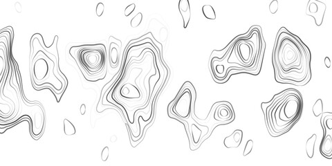 Abstract design of topographic contour lines on a clean white background, Designed in vector style, perfect for use in geographic.