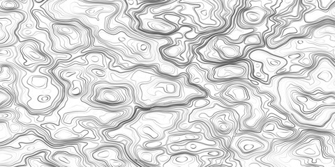 Abstract design of topographic contour lines on a clean white background, Designed in vector style, perfect for use in geographic.