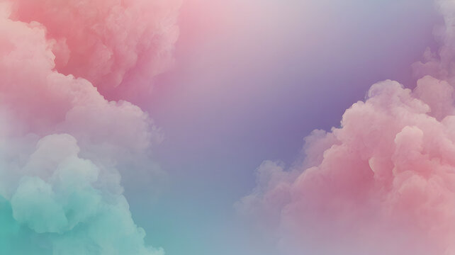 Pink clouds floating in a bright sky creating a beautiful and peaceful atmosphere