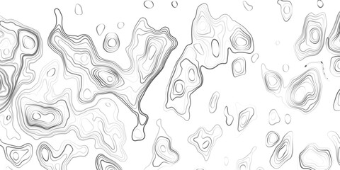 Abstract design of topographic contour lines on a clean white background, Designed in vector style, perfect for use in geographic.