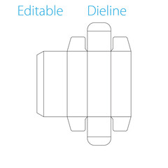 Lipstick Packaging Template – 28×24×78 mm – AI Vector Cosmetic Box